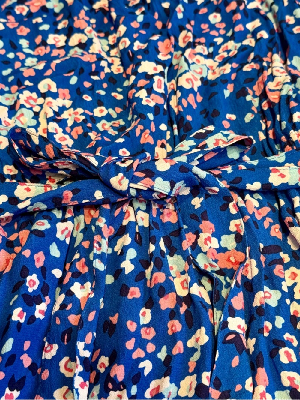 Talbot Women’s Blue Fit & Flare Floating Floral Pattern Midi Dress Size XS - Picture 7 of 11